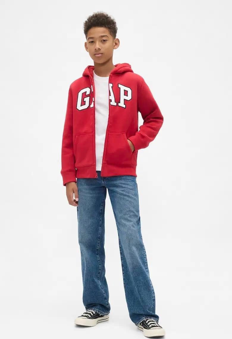 Erkek Çocuk | Gap Logo Sherpa Fermuarlı Sweatshirt - Kırmızı