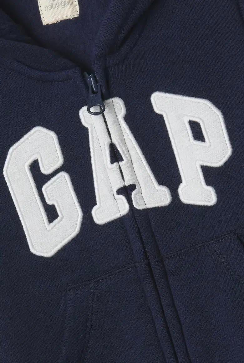 Gap Logo Kulak Aplikeli Fermuarlı Fleece Tulum- Lacivert 