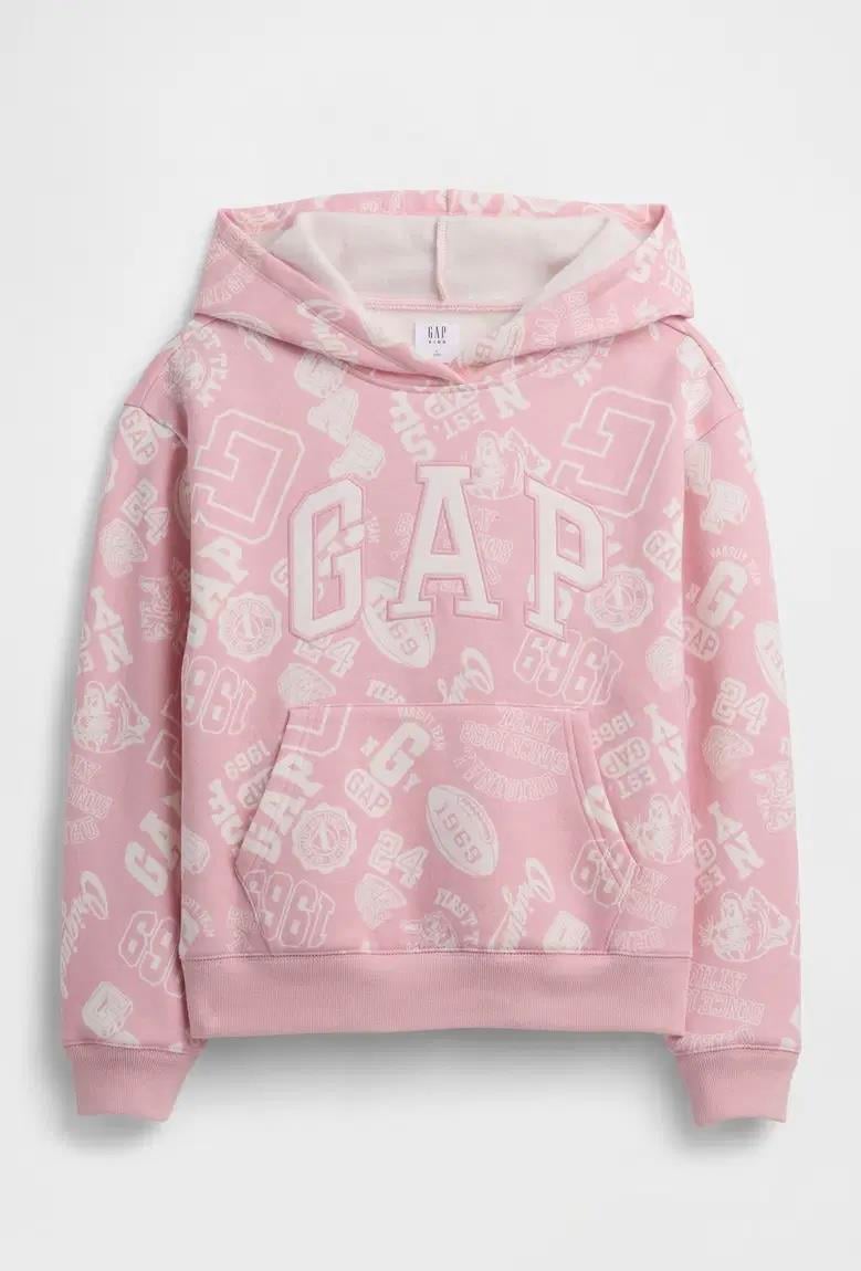 Kız Çocuk | Relaxed Gap Logo Kapüşonlu Sweatshirt - Pembe