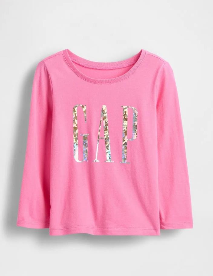 Kız Bebek | Gap Logo Uzun Kol T-Shirt - Pembe