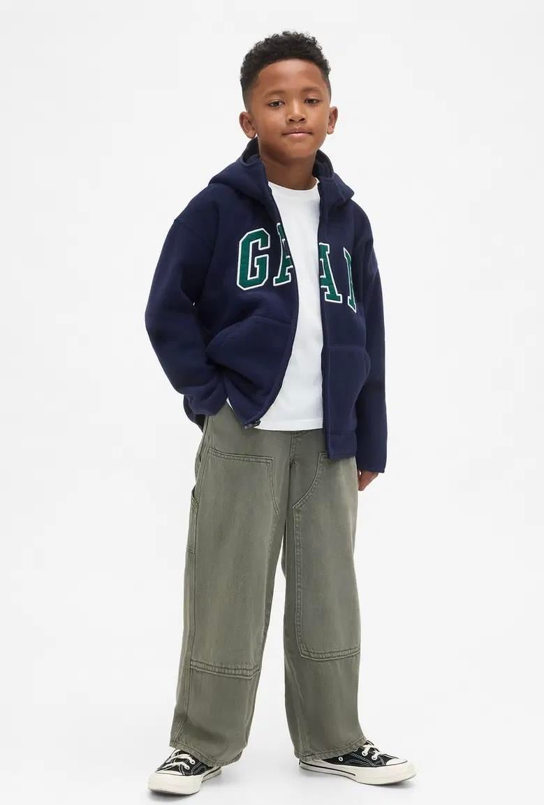 Erkek Çocuk | VintageSoft Gap Logo Fermuarlı Sweatshirt - Mavi