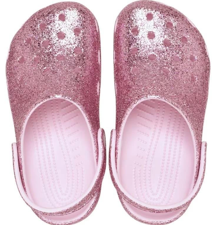 Classic Chunky Glitter Clog K - Pink Milk