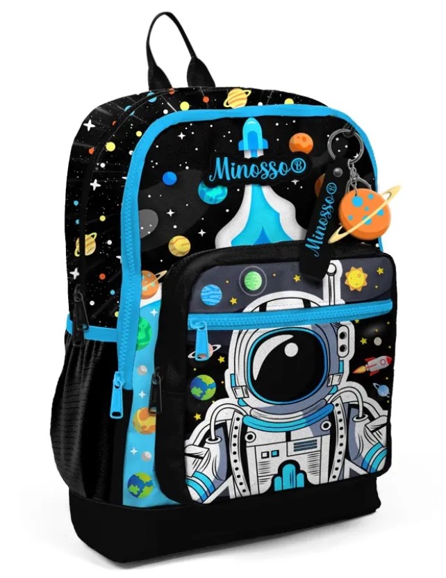Astronot Desenli Erkek Çocuk İlkokul Sırt Çantası