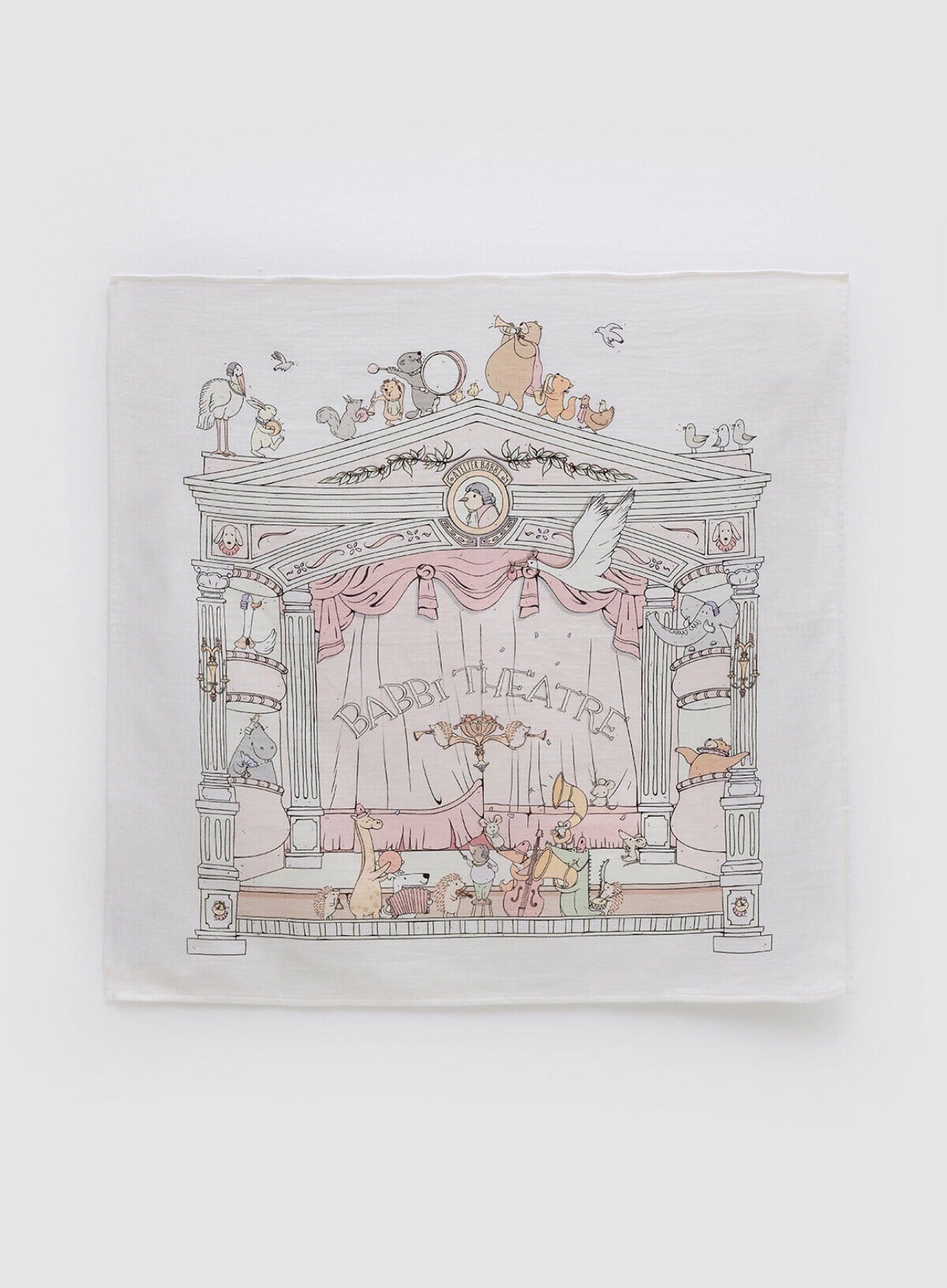 Çift Katlı Müslin Bebek Örtüsü - Theatre / Pembe 70x70cm