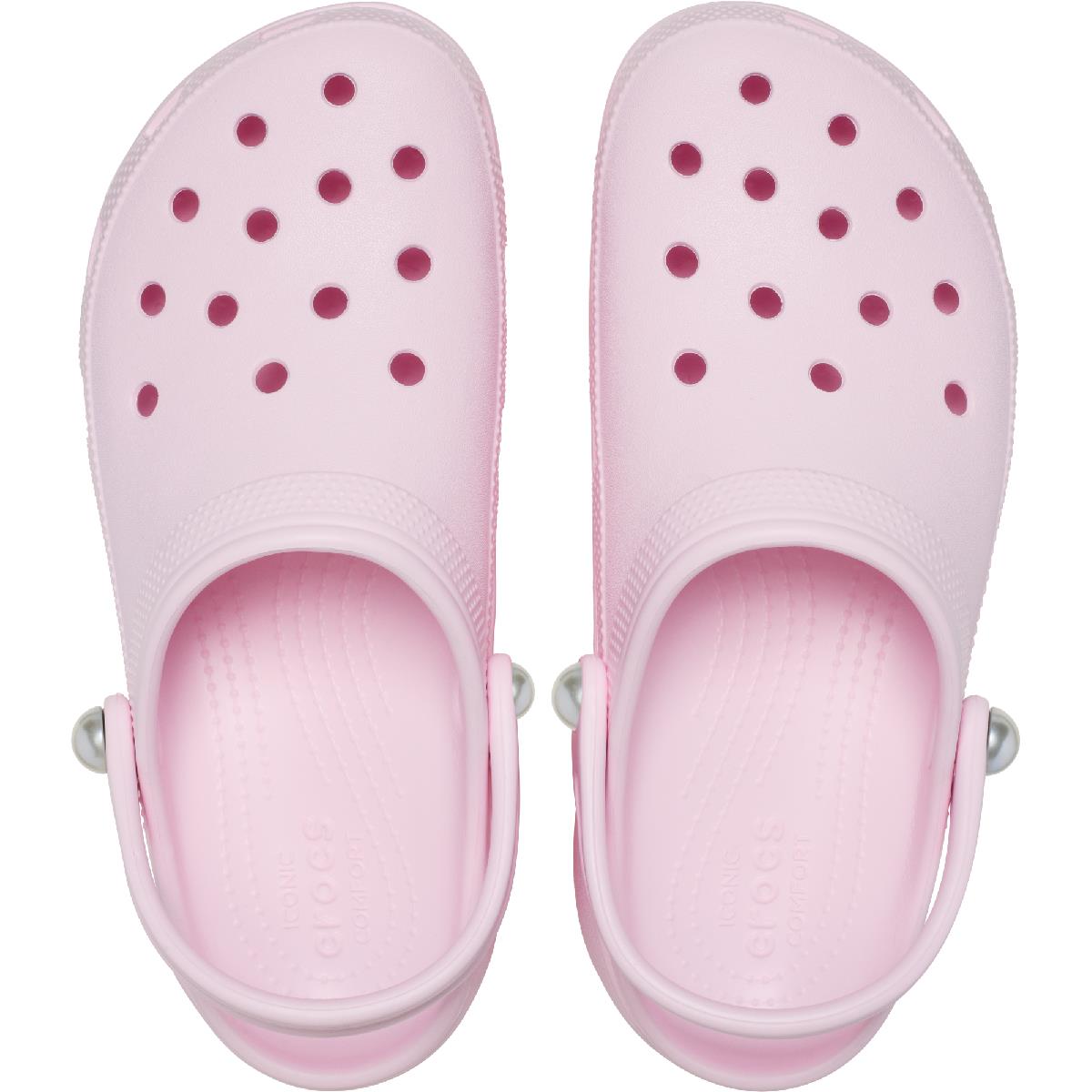 Classic Platform Pearl Clog - Pink Milk