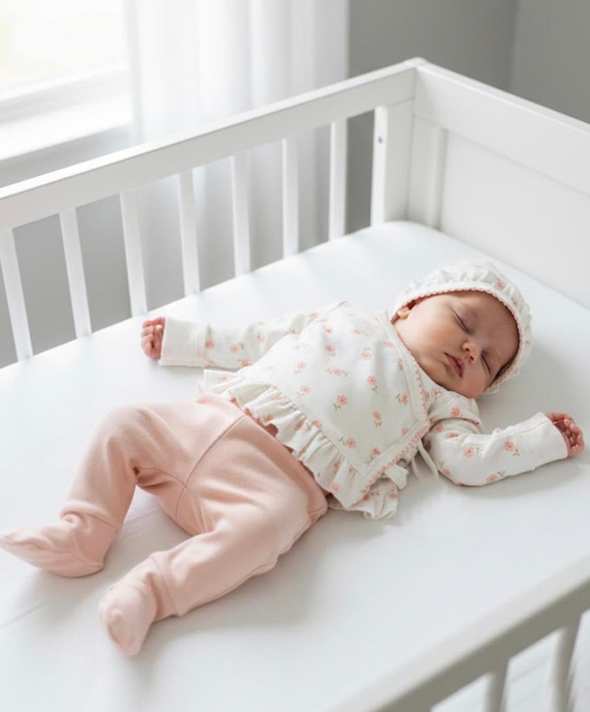 Organik Lovely Flowers 12'li Hastane Çıkış Seti Pembe