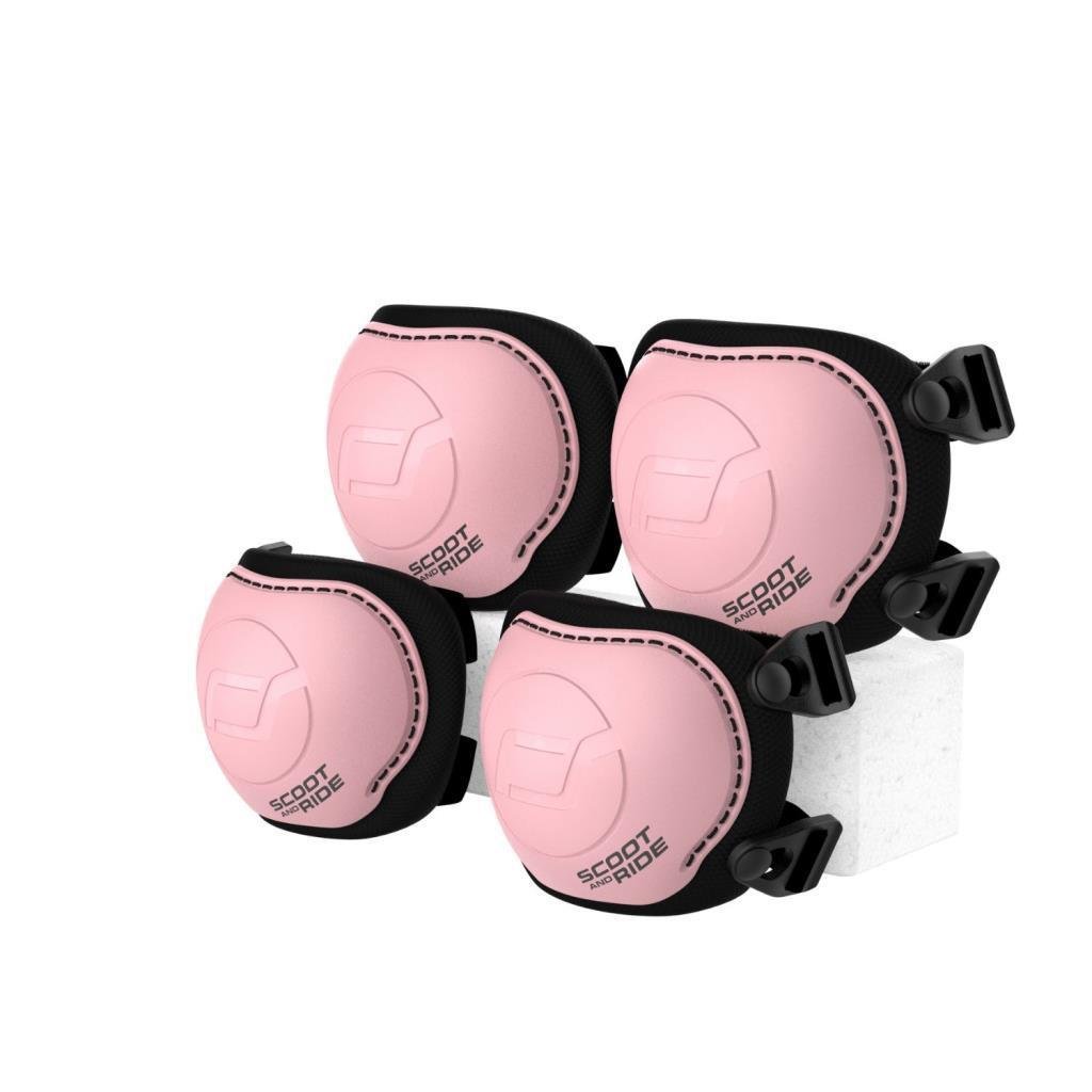 Scoot and Ride XXS-S Dizlik ve Dirseklik Scooter Koruyucu Set Pembe
