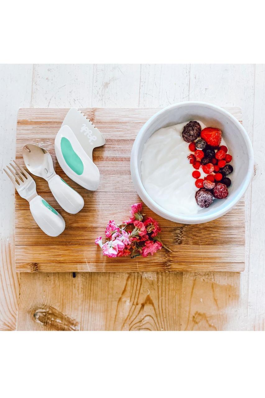 Doddl Çatal Kaşık Bıçak Seti 1-5 Yaş Aqua