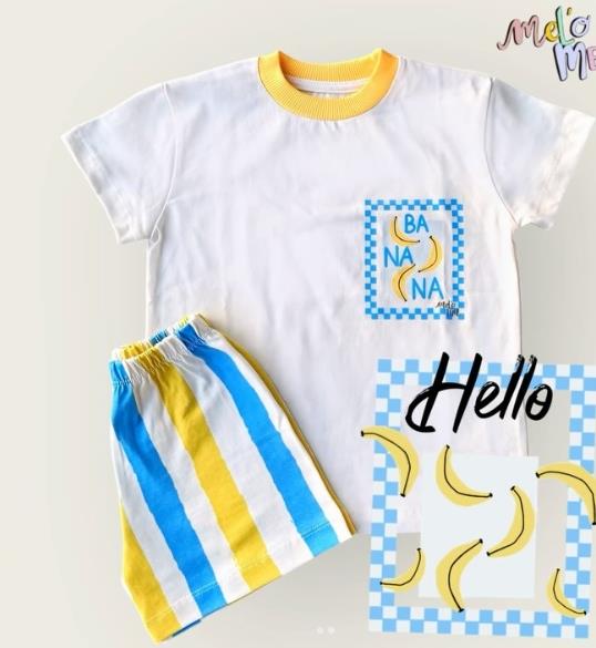 Baskılı Şortlu Banana Takım