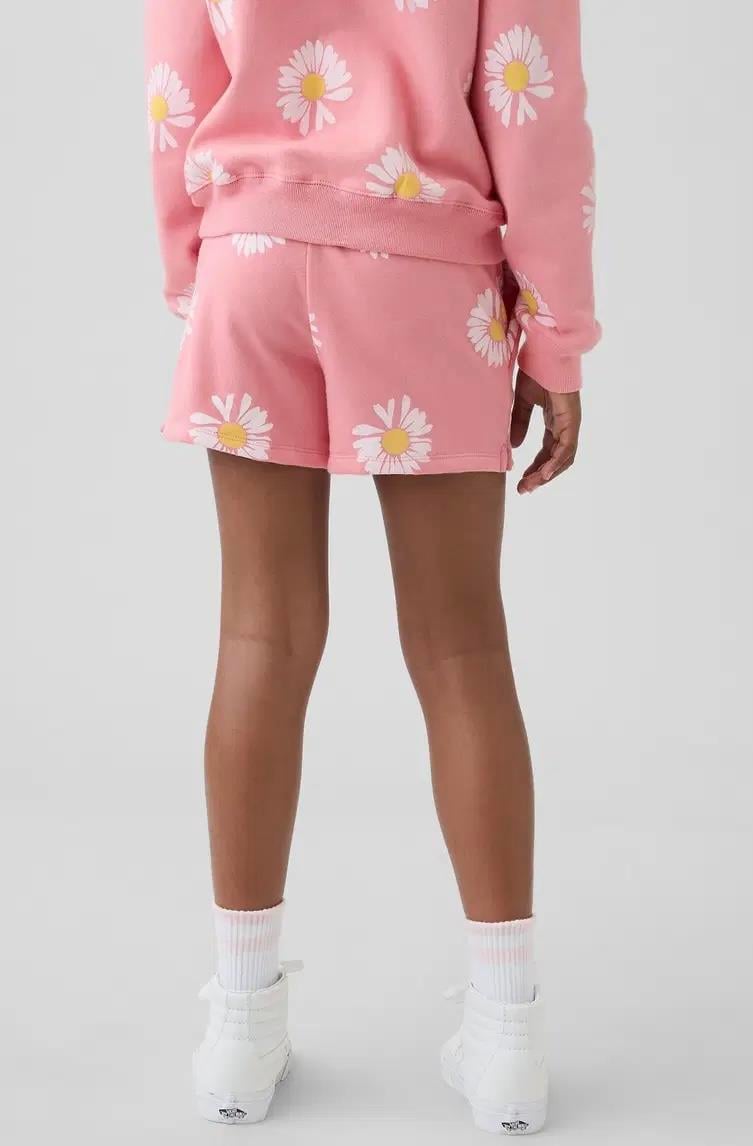 Kız Çocuk | Gap Logo Fransız Havlu Kumaş Pull-On Şort - Pembe