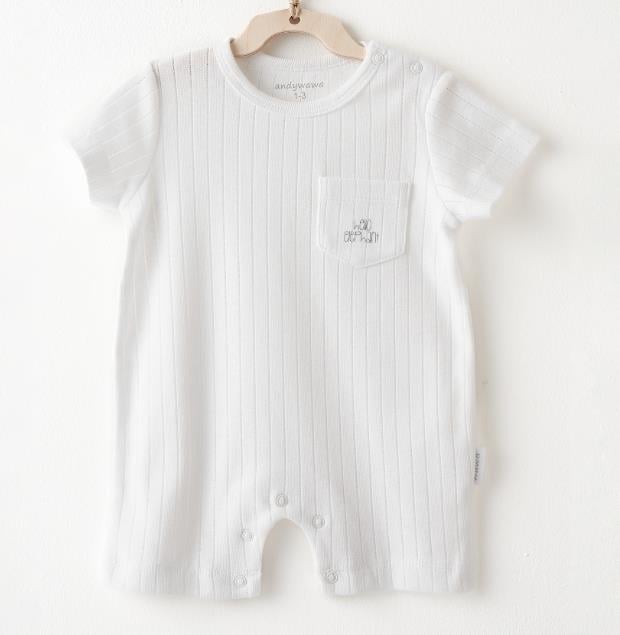 AC26588 WHITE BEBEK TULUM ROMPER HELLO ELEPHANT