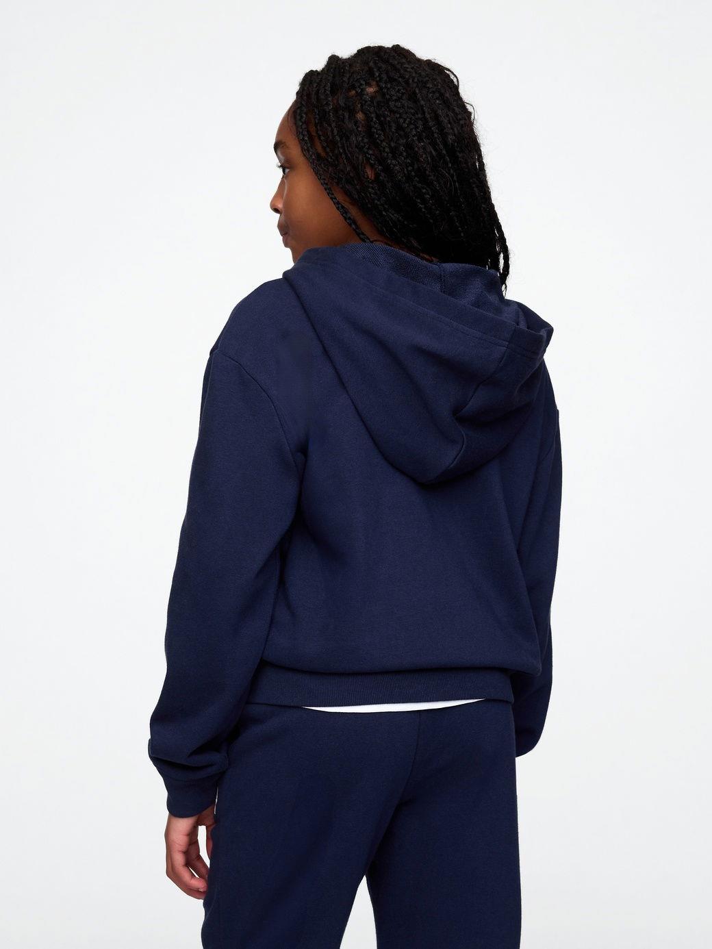 Kız Çocuk | Relaxed Gap Logo Fermuarlı Sweatshirt - Lacivert