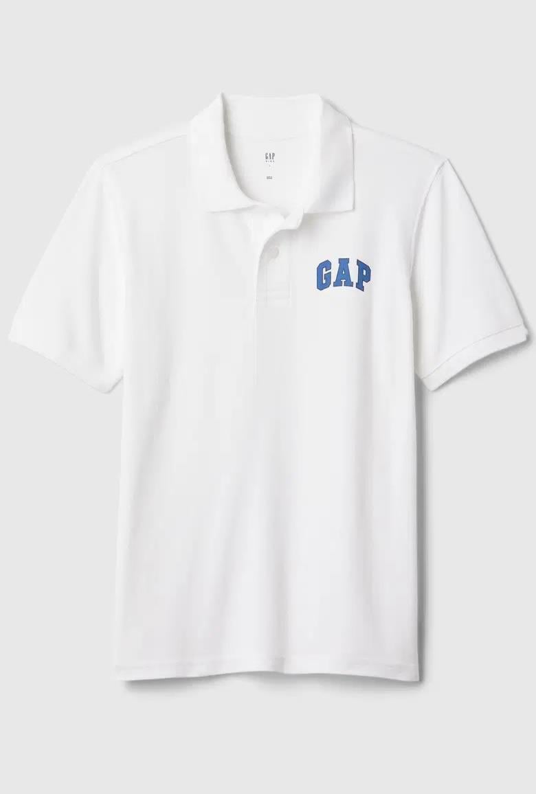 Erkek Çocuk | Gap Logo Pique Polo T-Shirt - Beyaz