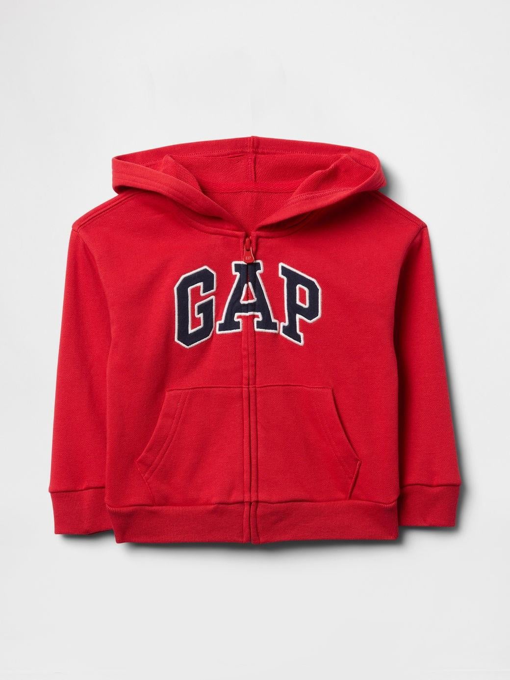 Erkek Bebek | Gap Logo Relaxed Fermuarlı Sweatshirt - Kırmızı