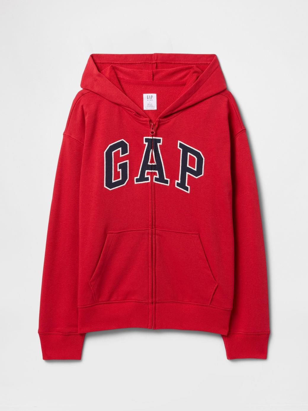 Erkek Çocuk | Gap Logo Relaxed Fermuarlı Sweatshirt - Kırmızı