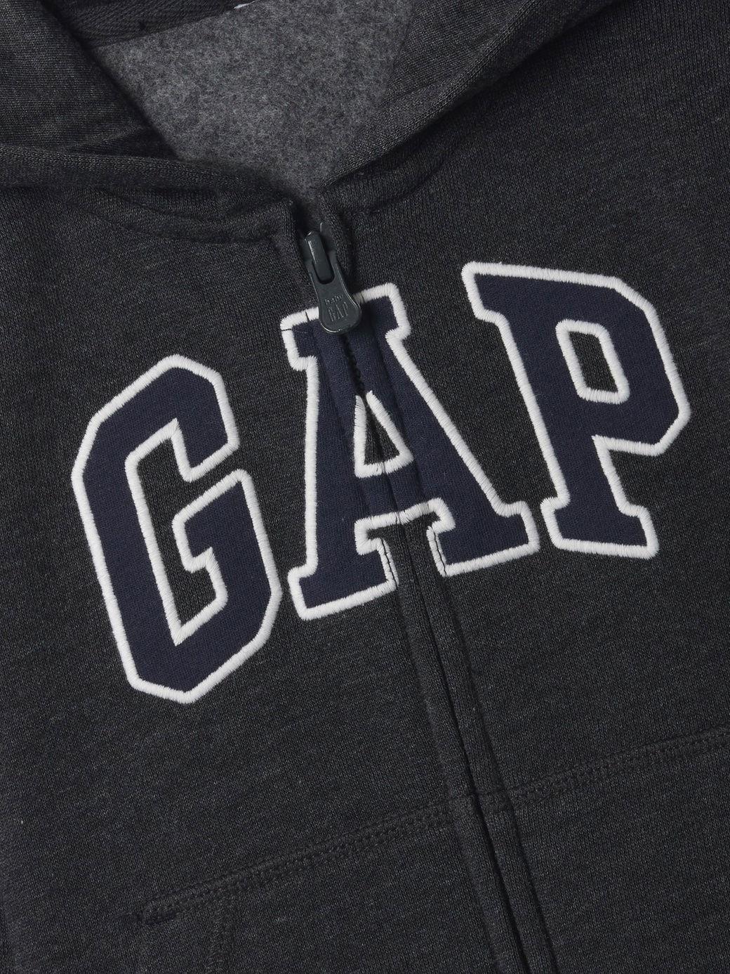Erkek Bebek | Gap Logo Relaxed Fermuarlı Sweatshirt - Koyu Gri