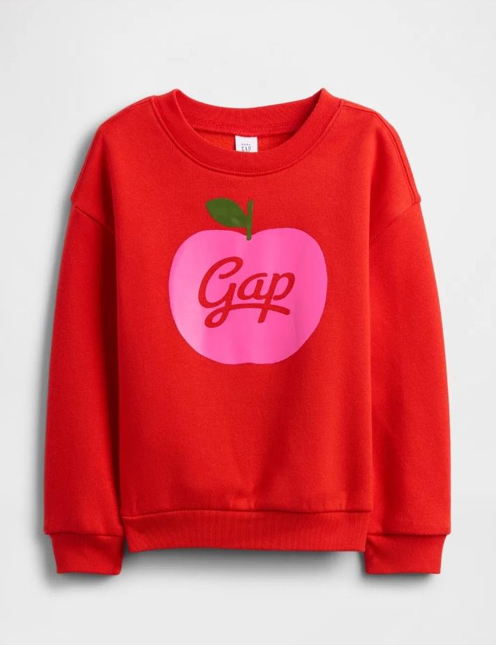 Kız Bebek | Grafik Sweatshirt - Kırmızı