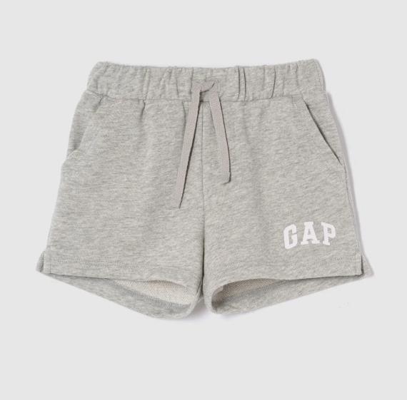 Kız Bebek | Gap Logo Pull-On Fransız Havlu Kumaş Şort Gri