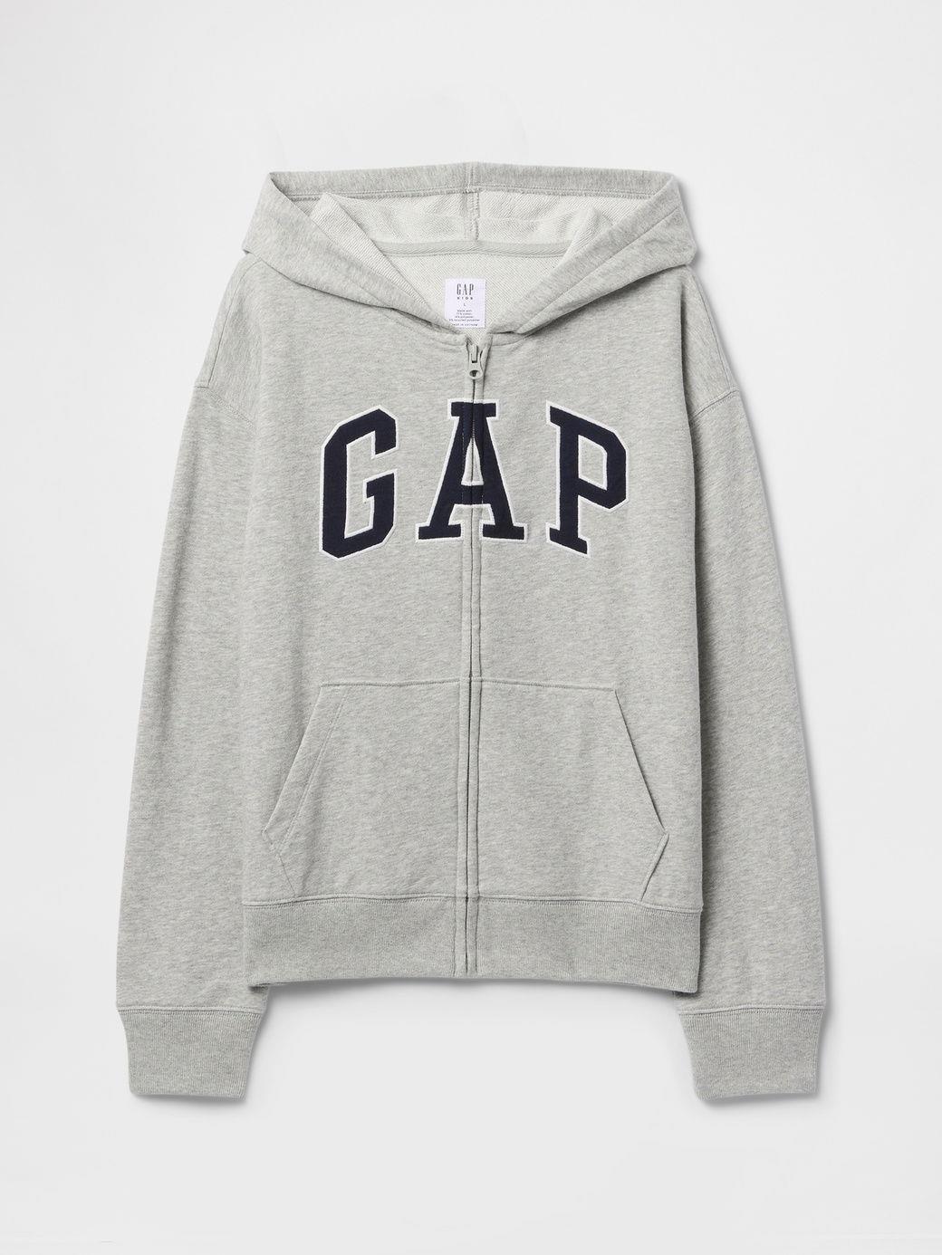 Erkek Çocuk | Gap Logo Relaxed Fermuarlı Sweatshirt - Gri
