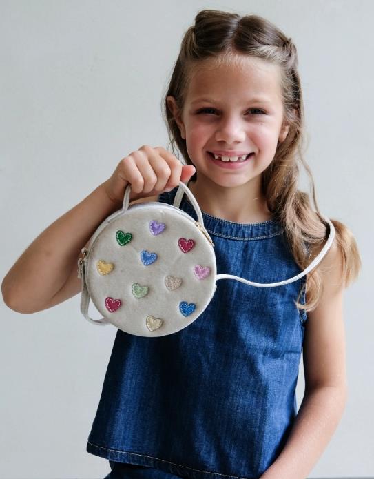 Mimi & Lula Jazzy Hearts Velvet Çanta