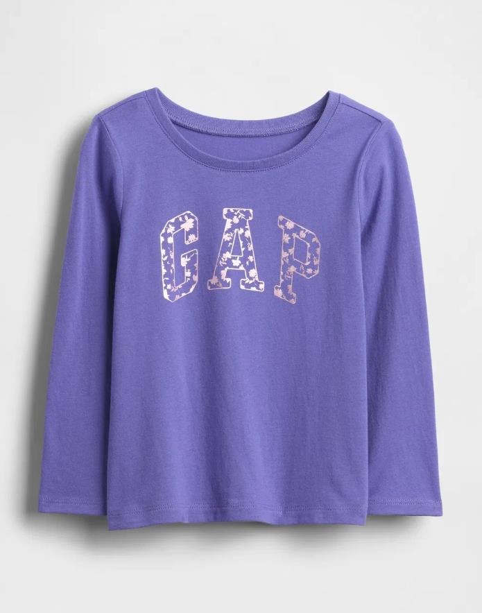Kız Bebek | Gap Logo Uzun Kol T-Shirt - Lila