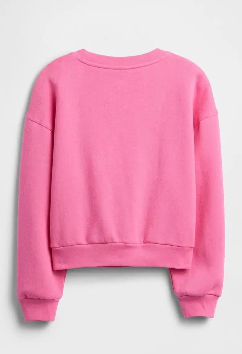 Kız Çocuk | Oversized Grafik Sweatshirt - Pembe