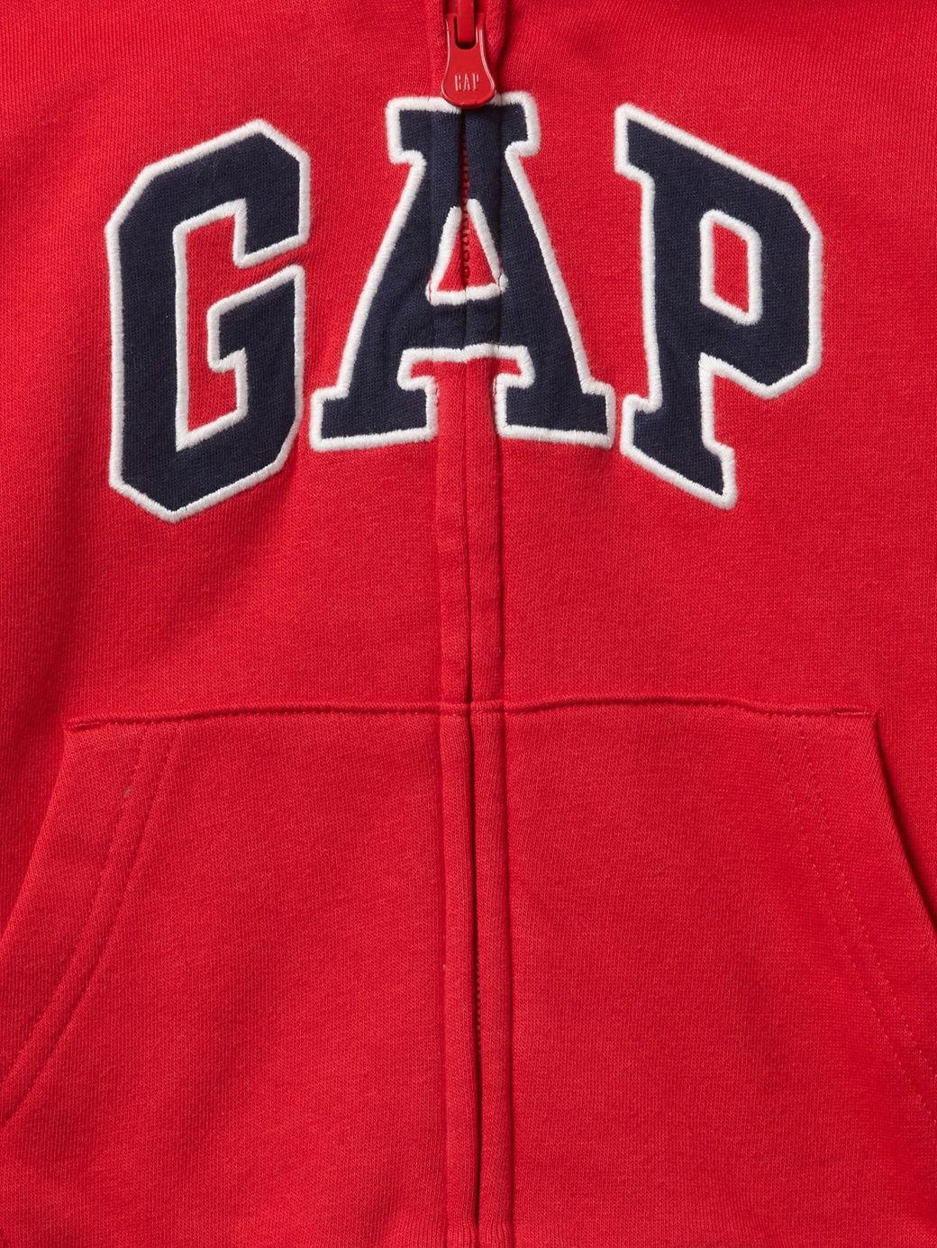 Erkek Bebek | Gap Logo Relaxed Fermuarlı Sweatshirt - Kırmızı