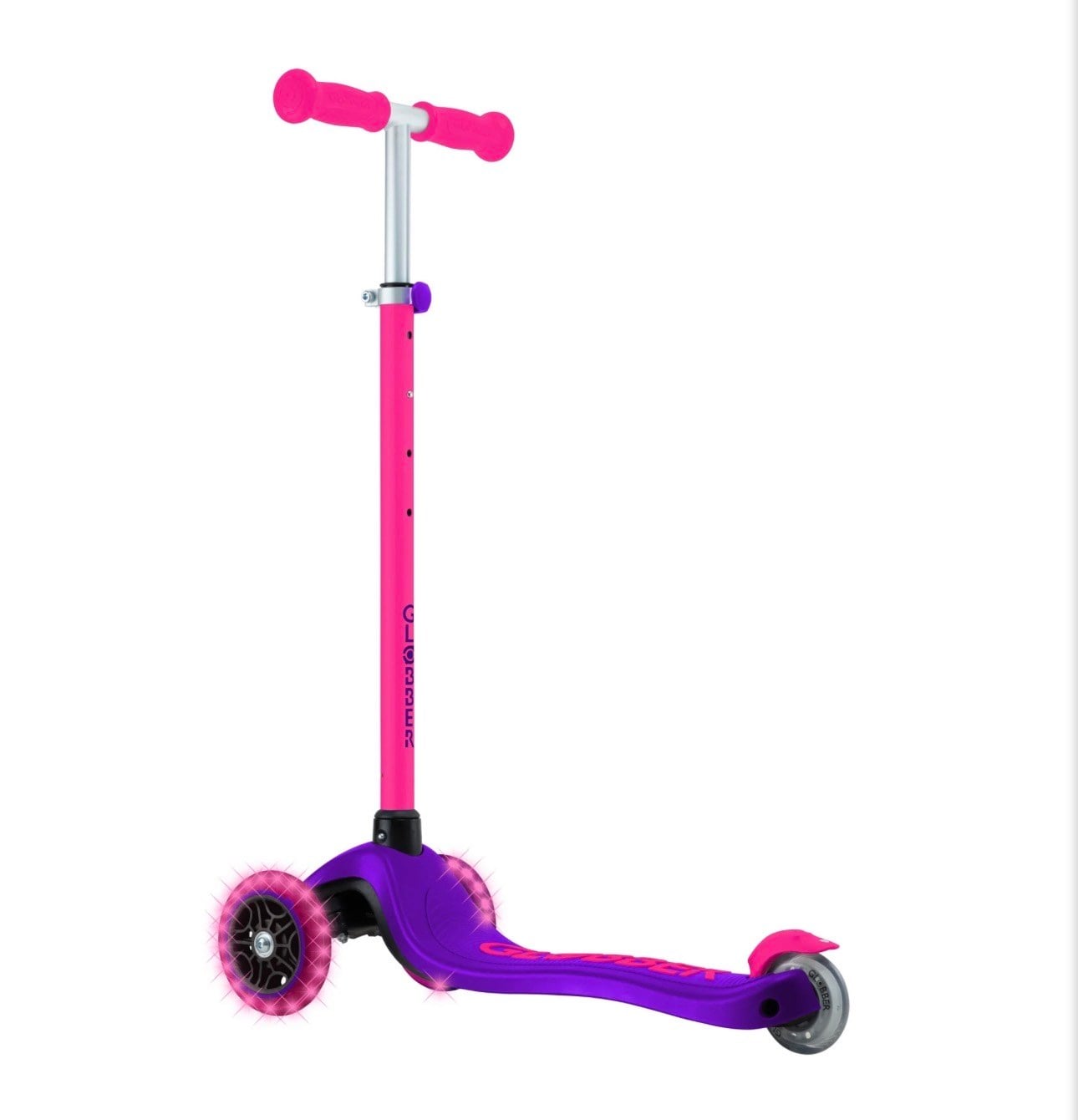 Globber Primo Plus Işıklı Scooter - Neon Pembe