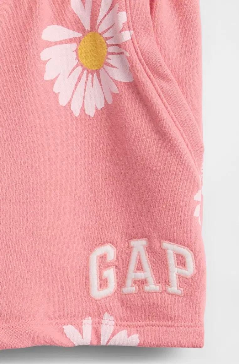 Kız Çocuk | Gap Logo Fransız Havlu Kumaş Pull-On Şort - Pembe