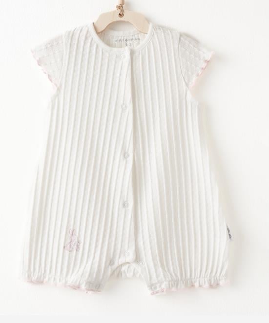  AC26513 ECRU BEBEK TULUM ROMPER JACQUARD SUMMER TIME
