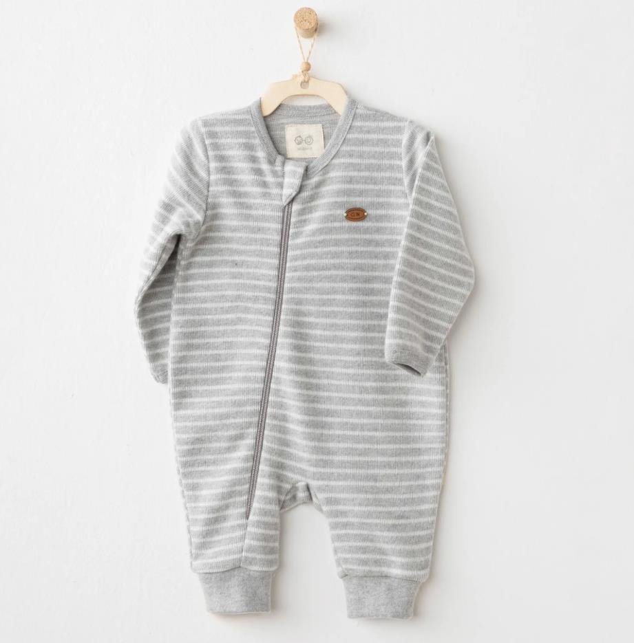 AC26215 BEBEK TULUM ROMPER CASUAL GRİ
