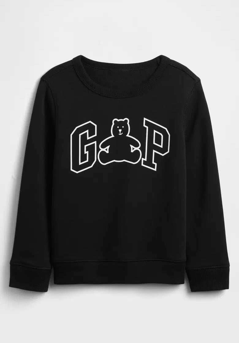 Erkek Bebek | Gap Logo Bear Sweatshirt - Siyah