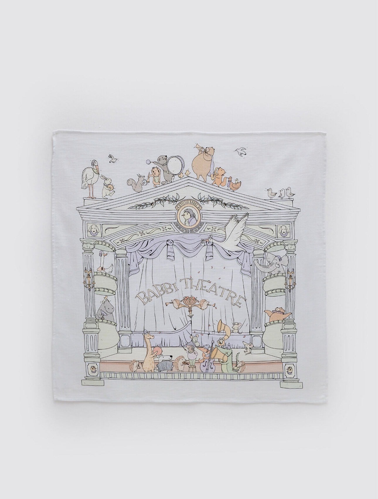 Çift Katlı Müslin Bebek Örtüsü - Theatre / Mavi 70x70cm