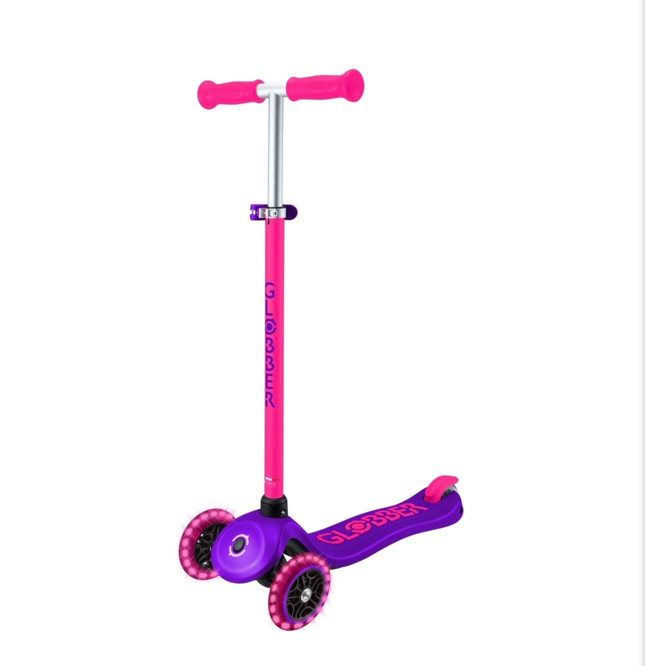 Globber Primo Plus Işıklı Scooter - Neon Pembe