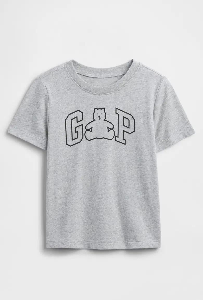 Erkek Bebek | Logo Bear T-Shift - Gri