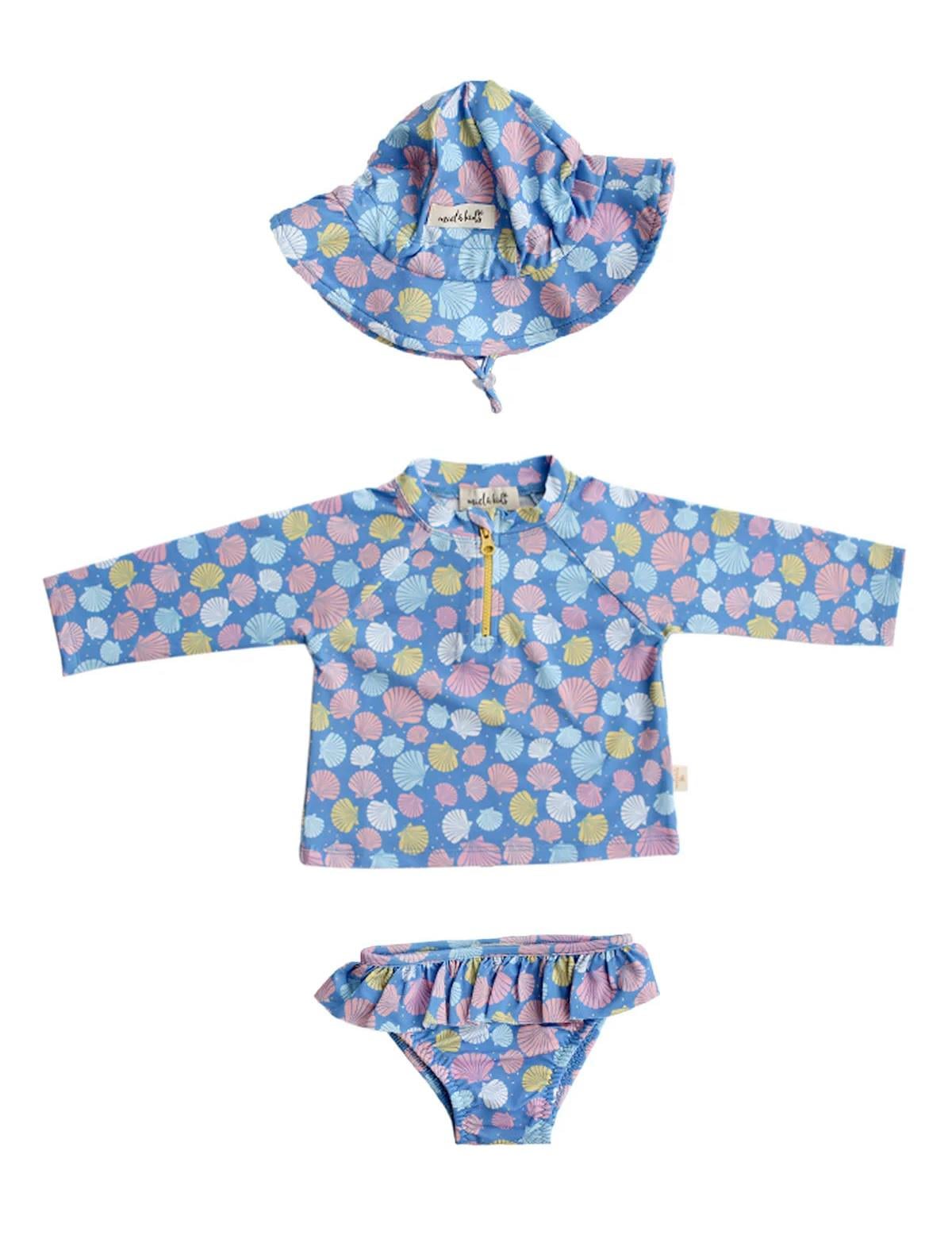 Uzun Kollu Mayo Set - Sea Shell