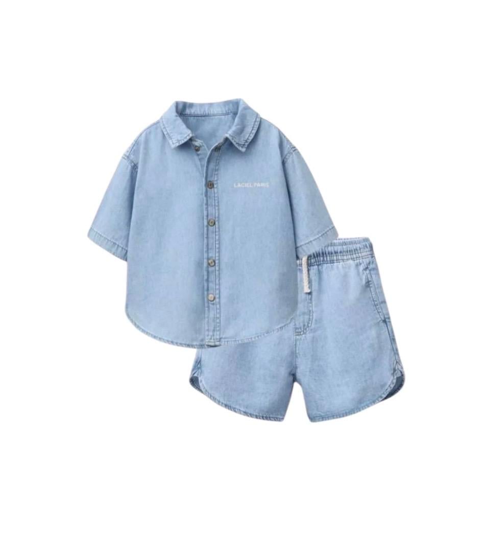 Denim Nakışlı Set