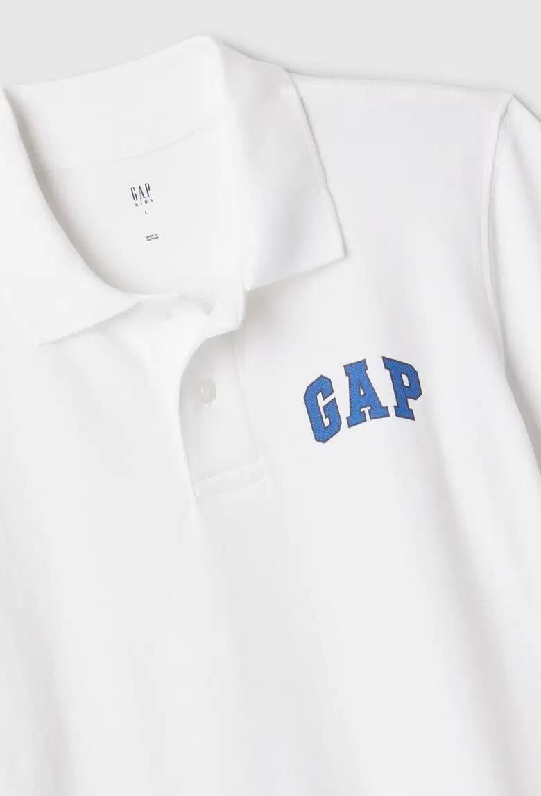 Erkek Çocuk | Gap Logo Pique Polo T-Shirt - Beyaz