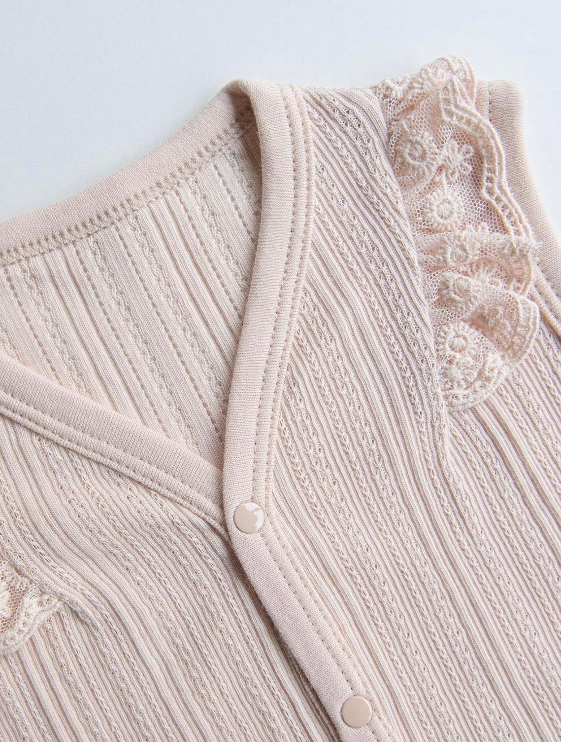 Organik Jaclin Yelek Pembe