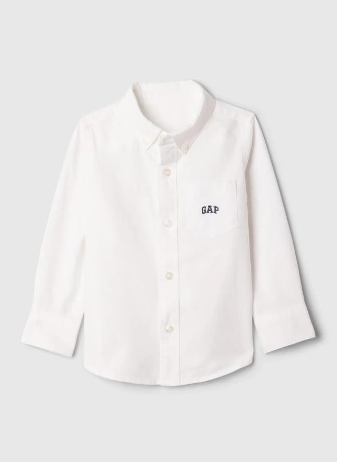 Erkek Bebek | Gap Logo Oxford Gömlek - Beyaz