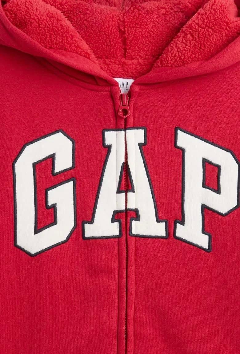 Erkek Çocuk | Gap Logo Sherpa Fermuarlı Sweatshirt - Kırmızı