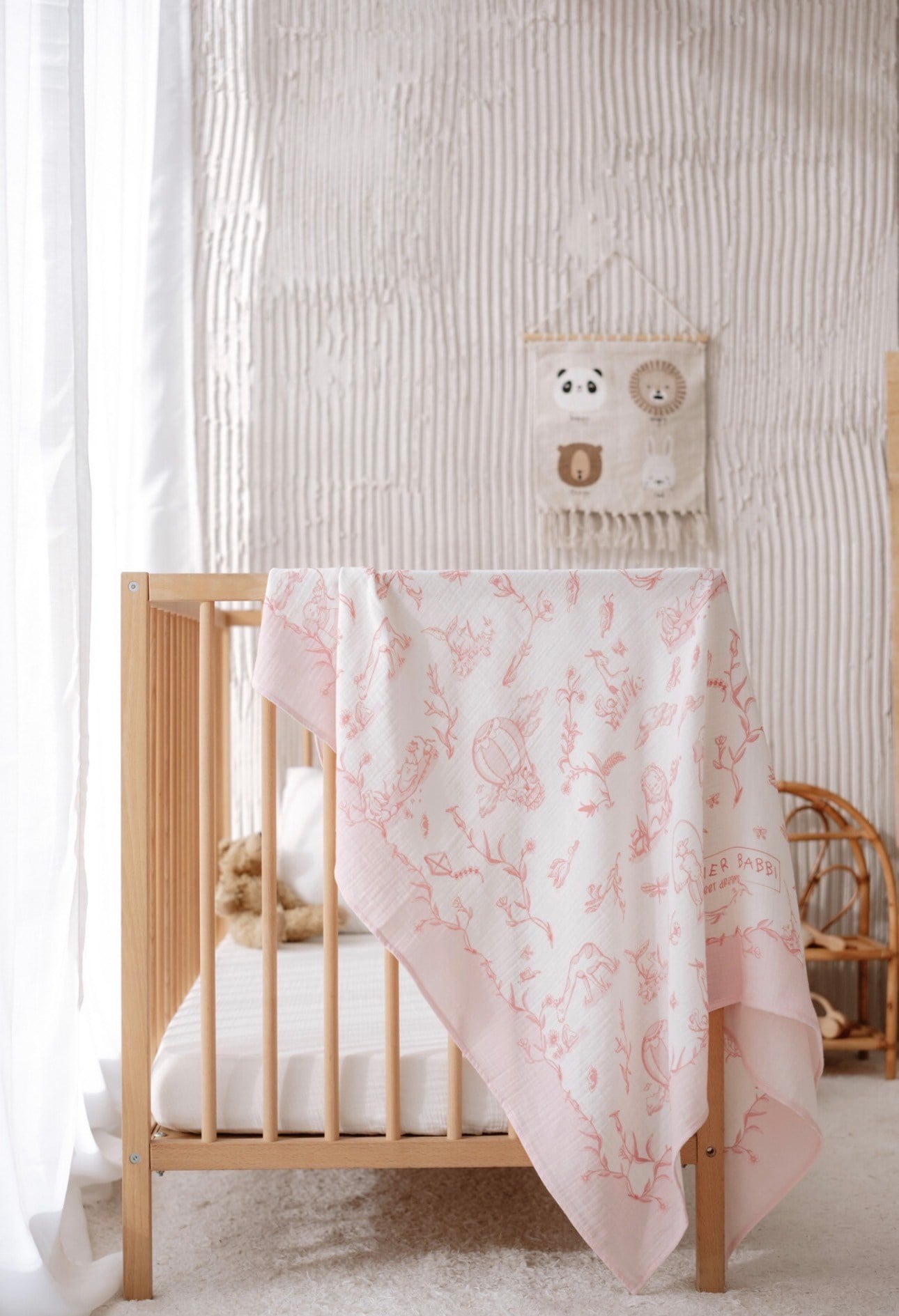 4'Lü Yenidoğan Seti - Toile De Jouy / Pembe