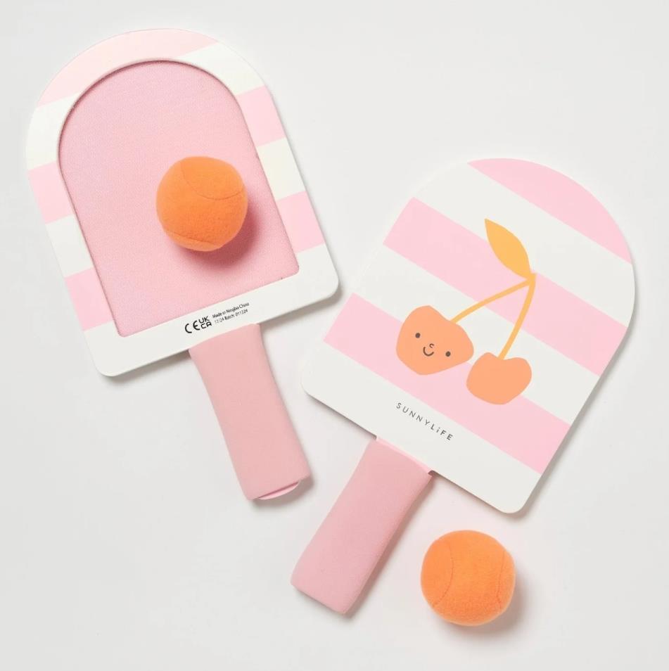 Sunnylife - Çocuk Plaj Yapışkanlı Tenis Raket Seti