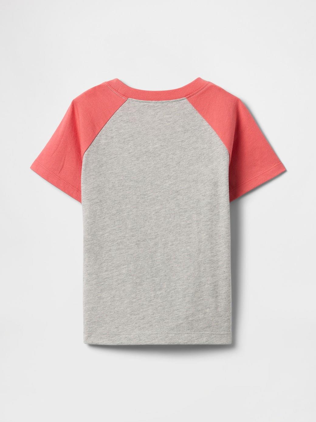 Erkek Bebek | Raglan Gap Logo T-Shirt - Gri