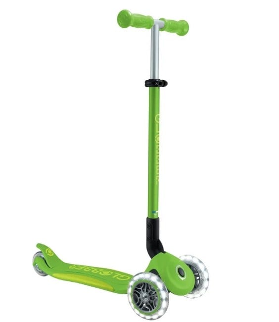 Globber Elite Deluxe Işıklı Scooter - Elma Yeşili