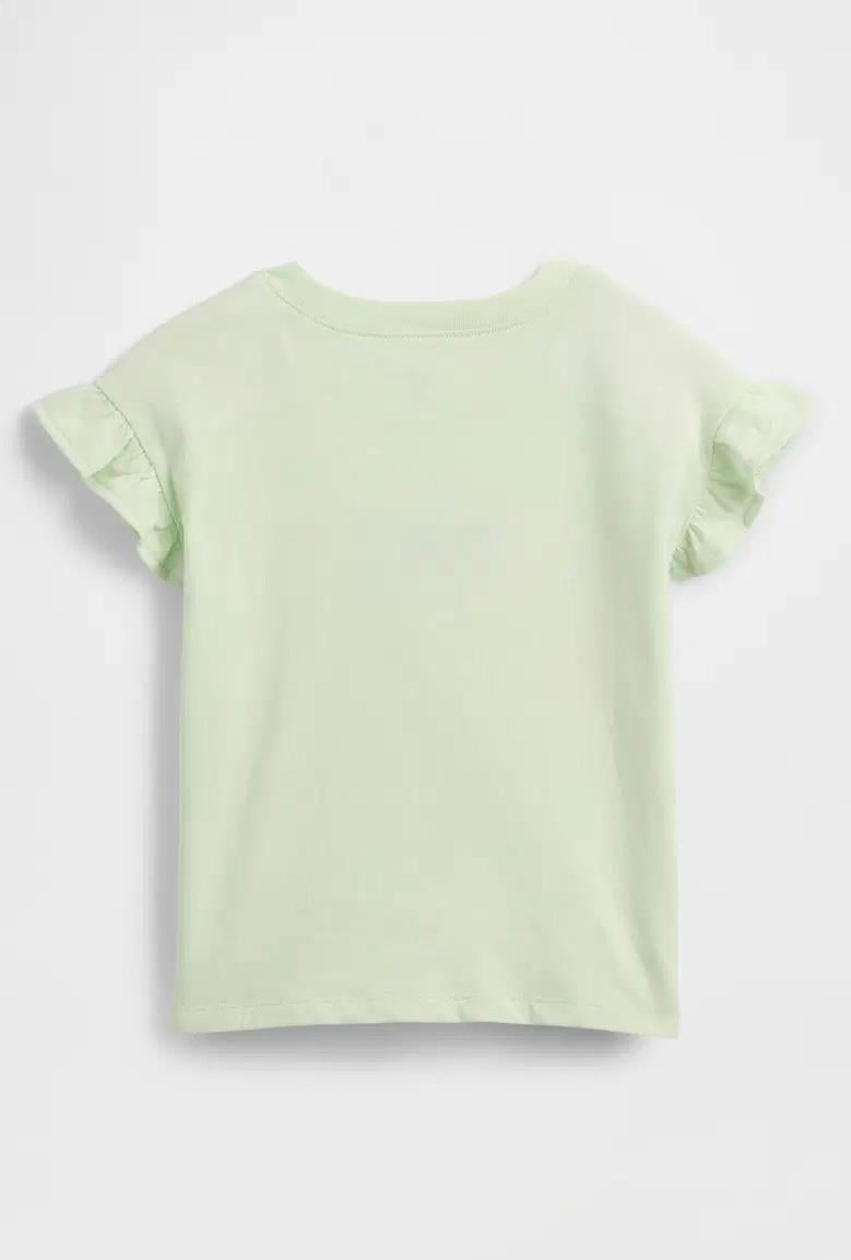 Kız Bebek | Ruffle 3D Grafik Baskılı T-Shirt - Çilek
