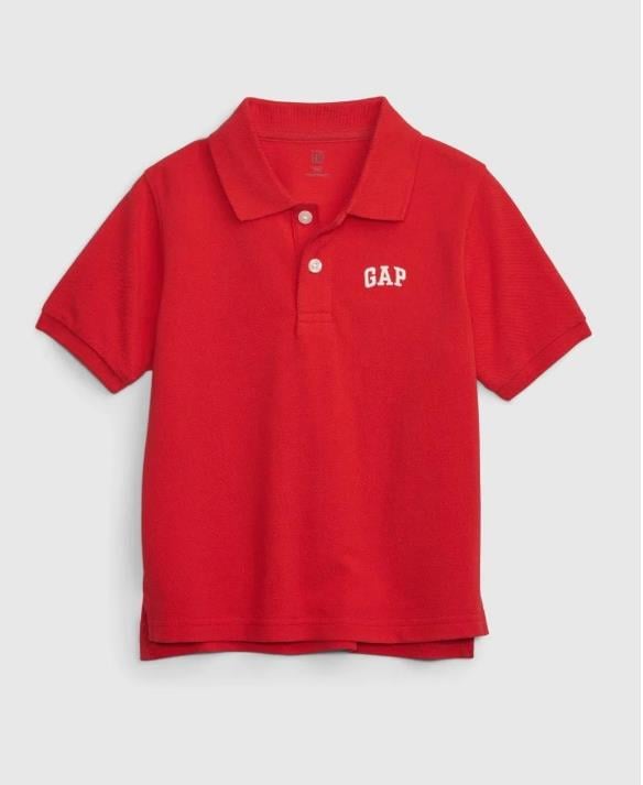 Erkek Bebek | Gap Logo Polo Yaka T-Shirt Kırmızı