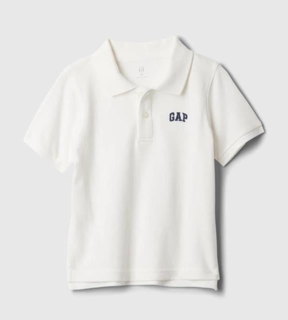 Erkek Bebek | Gap Logo Polo Yaka T-Shirt Beyaz