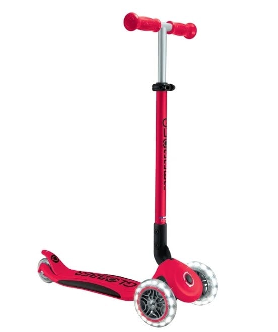 Globber Elite Deluxe Işıklı Scooter - Kırmızı