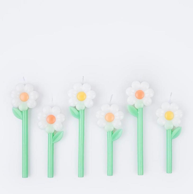 Meri Meri - Daisy Candles - Papatya Mumlar (x6)